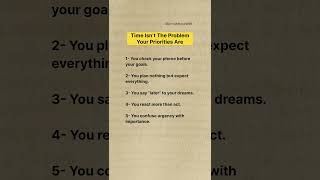 Time isn&#39;t the problem, prioritize are😵#motivation#fyp#english#psychology#success#mindset #india