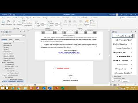 Tutorial Template Microsoft Word Tesis Gaya UKM