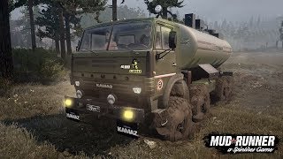 Spintires: MudRunner - Мультиплеер, бригадой проходим карту «32x32». [1440p, без мата]