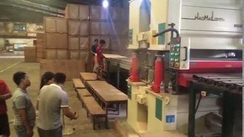 double side 2 head calibration heavy duty sanding machine for plywood and particle board sanding