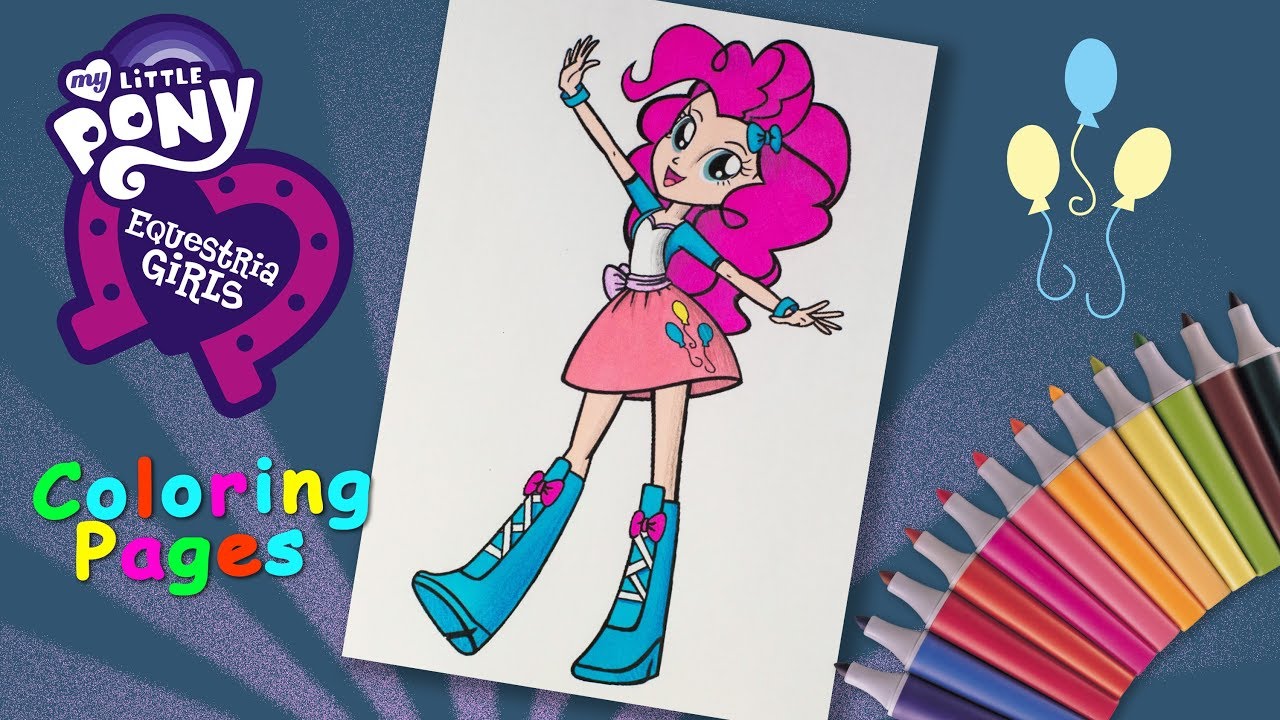 Pinkie Pie Coloring Page Equestriagirls Coloring Book Coloring Forkids Youtube
