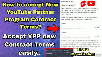 How to Accept New YouTube Terms | Shorts Monetization | New YPP Contract Terms