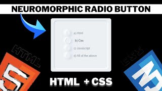 Neuromorphic Radio Button | HTML | CSS | How to Create a Neuromorphic Radio Button – Easy Tutorial!