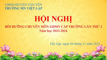 Hội nghị bồi dưỡng chuyên môn GDMN cấp trường lần thứ 2, năm học 2023-2024 TRƯỜNG MN VIỆT LẬP