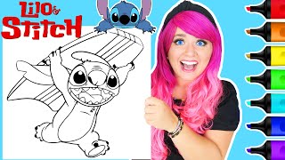 Coloring Lilo Stitch Surfboard Coloring Page Ohuhu Art Markers