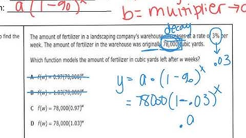 TEKS 9(C) - Write Exponential Functions in the form f(x)=a*b^x