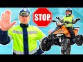 Baby biker Super Lev Ride on Quad Bike and Adventure with Sidewalk Cops