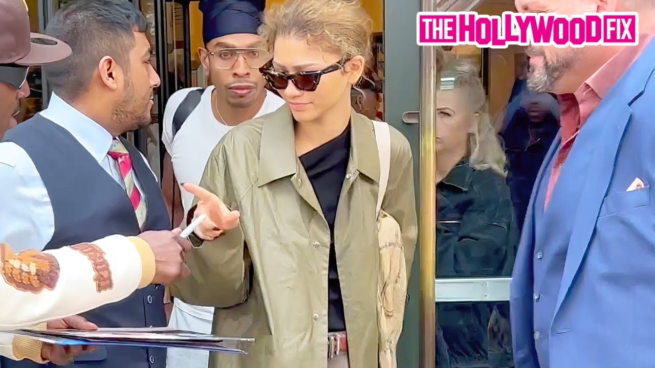 Zendaya interacts with fans and signs autographs before heading to Met Gala in NYC