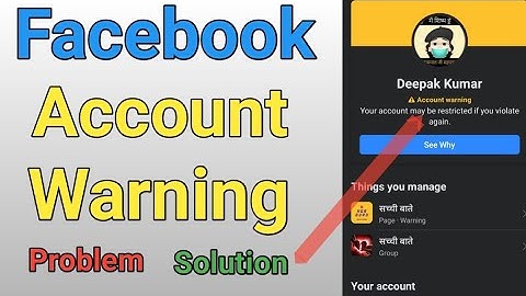 Facebook Account warning Problem Solution 2020  New trick Facebook