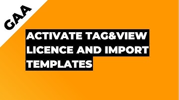 Activate Tag&view Licence and Import Templates - GAA Nacsport Tag&view Resources