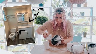 We make this old bathroom look EXPENSIVE *20 Budget DIY Hacks* (Island Fixer-Upper)