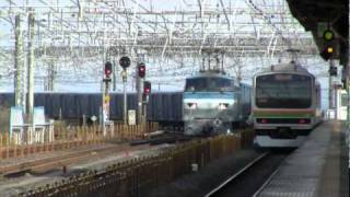 JR国府津駅04 E231系発車&EF66ﾜﾑ貨物