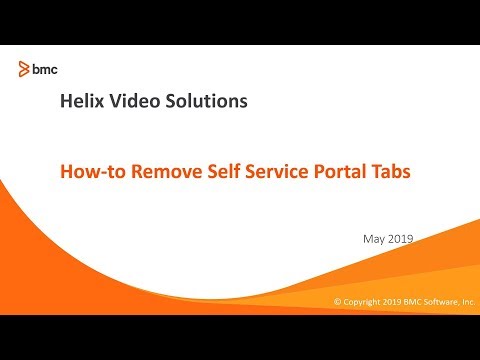 How-to Remove a Tab from the Self Service Portal