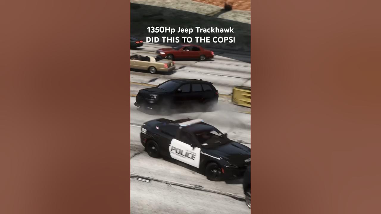 1350Hp Trackhawk Vs Cop on HIGHWAY! trx ram srt srt8 trackhawk 