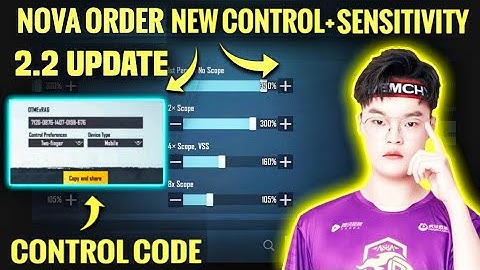 NOVA ORDER New 2.2 Update Sensitivity Code & Nova Order control code Pubg/Nv Order Sensitivity 2022