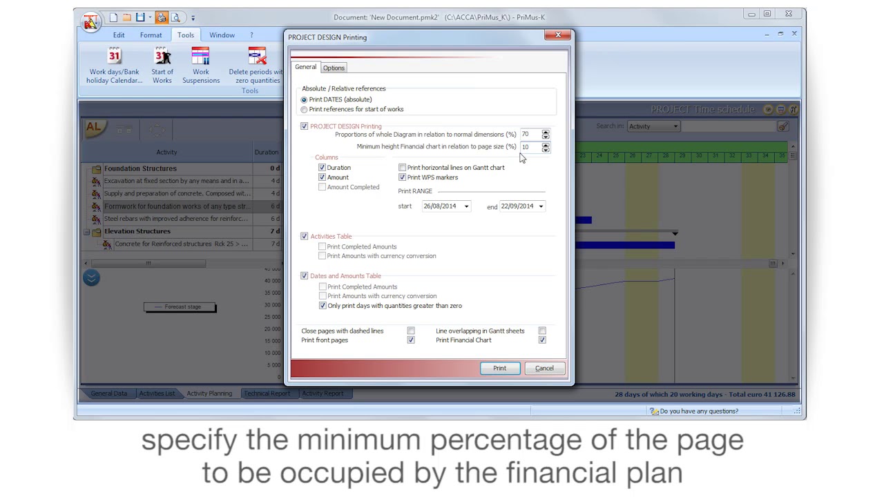PriMus KRONO Tutorial - Print Options - 1 - ACCA software - YouTube