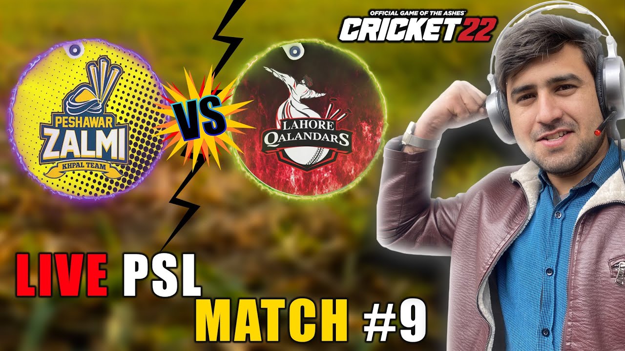 Peshawar Zalmi Vs Multan Sultans Live PSL 8 2023 9th Match Cricket 22 JhujhGamerYT