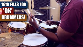 5 Cool 16th Note Fills For OK Drummers! 😎 - (Practice Aid Video w/ PDF Download)
