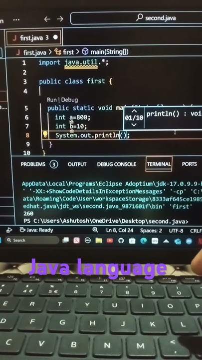 learn how to divide two positive integer in java language. #coding # ...