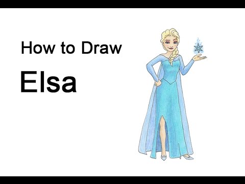 How to Draw Elsa (Full Body) from Frozen