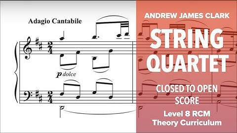 String Quartet Score: Music Theory RCM Level 8