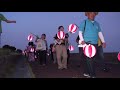 原城跡で祝賀「ちょうちん行列」