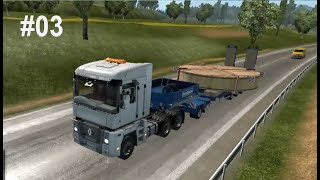 Euro Truck Simulator 2 # 03 Xế mới thử lái xe tải chở hàng quá khổ, siêu trọng để kiếm tiền nhanh screenshot 2