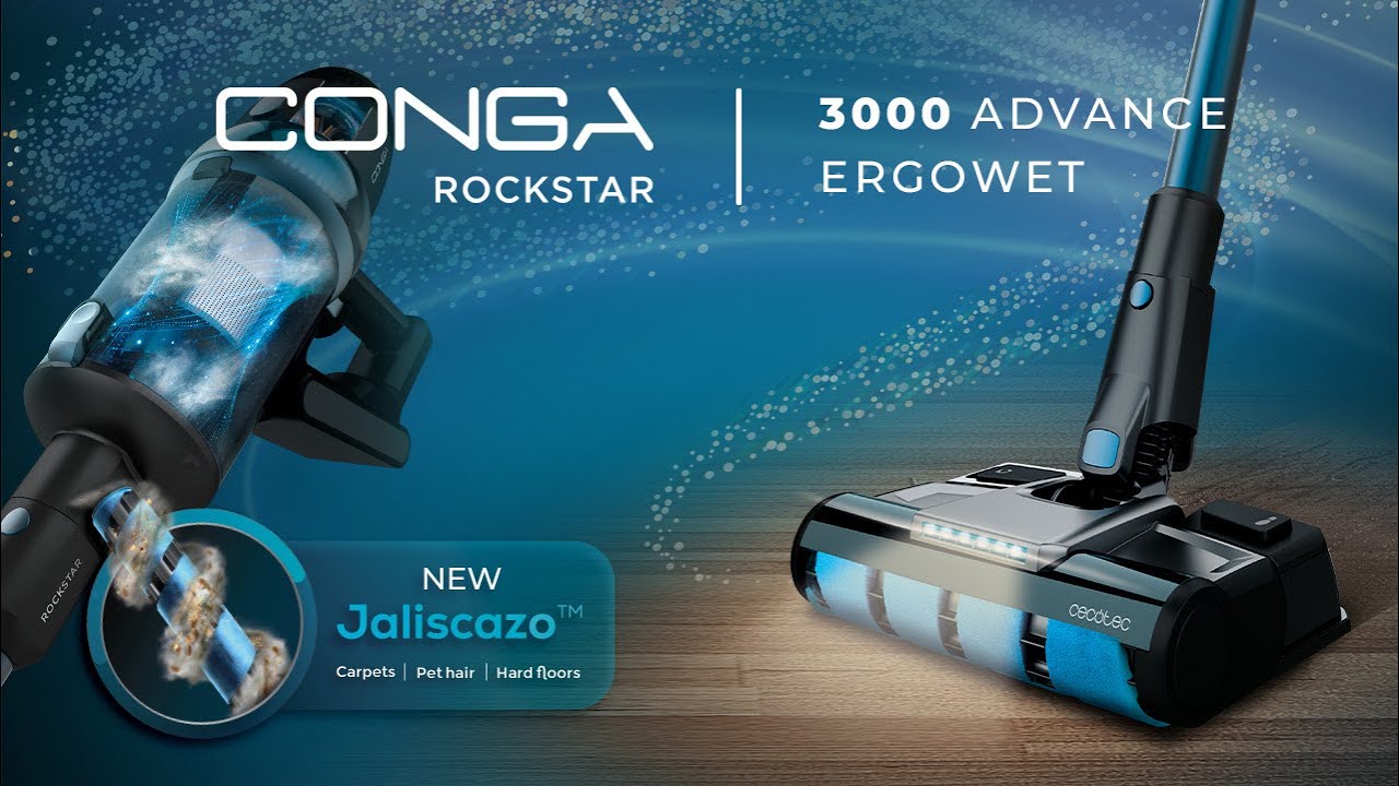 Digital upright vacuum cleaner Conga Rockstar 3000 Advance Ergowet 