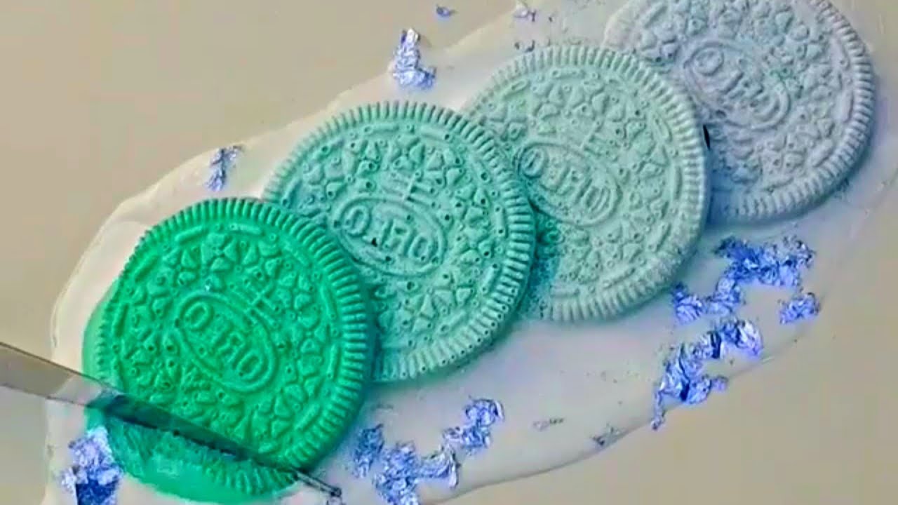 MIXING FROZEN PAINT: [Oreo Edition] - Satisfying ASMR - Relax Your mind ...