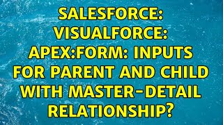 Salesforce: Visualforce: apex:form: inputs for parent and child with master-detail relationship