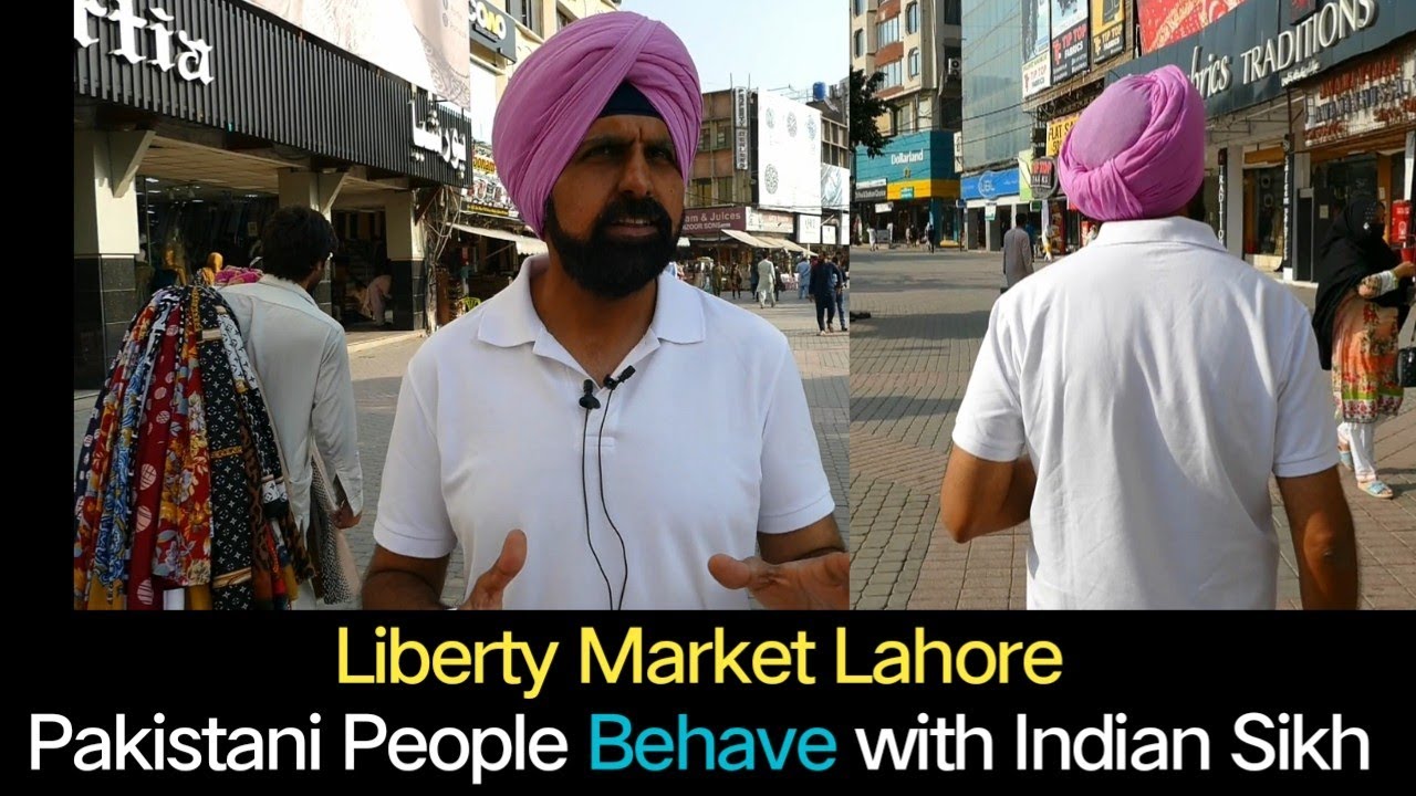 Indian Sikh Sardar in Liberty Market Lahore Pakistan ! Talk with Lahori