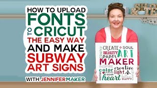 How to Upload Fonts to Cricut & Create a Subway Art Sign