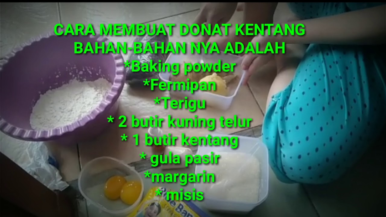 Tutorial cara membuat donat kentang - YouTube
