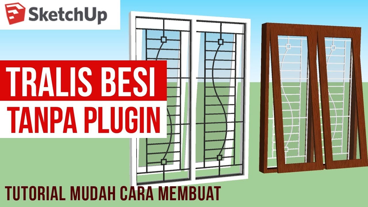  Membuat  Tralis Besi Jendela  di Sketchup Tanpa  Plugin YouTube