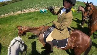 Hunting at Oakley Farm with the South Down Bloodhounds 21/4/24