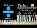 Perfect  easy piano tutorial step by step  ed sheeran