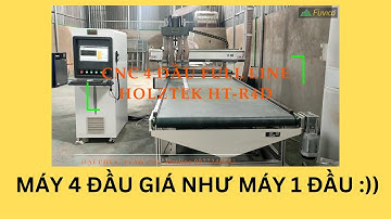Máy cnc 4 đầu cắt ván công nghiệp Holztek HT-R4D. Máy 4 đầu giá dễ tiếp cận nhất của Holztek!