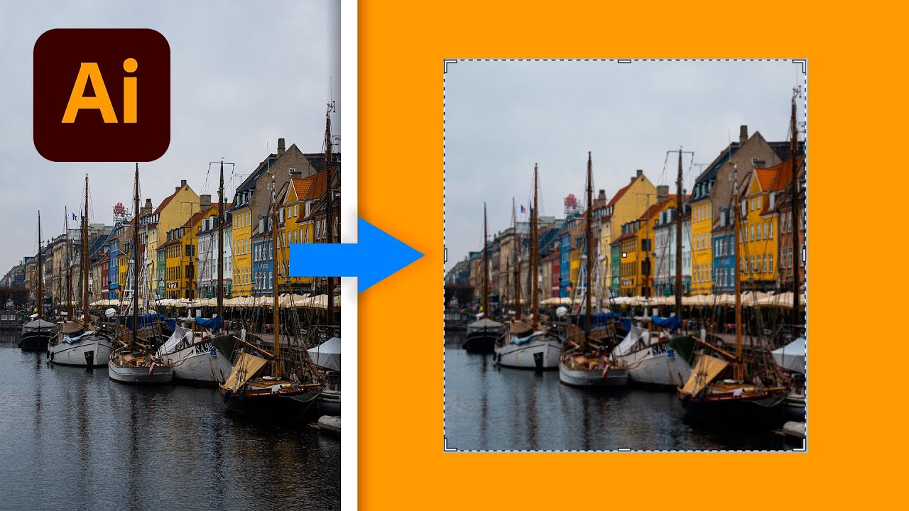 How to Crop an Image in Illustrator - YouTube