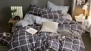 New Luxury Bedding Set Modern Duvet Cover Set King Queen Full Twin Bed Hybrid  Brief Bed