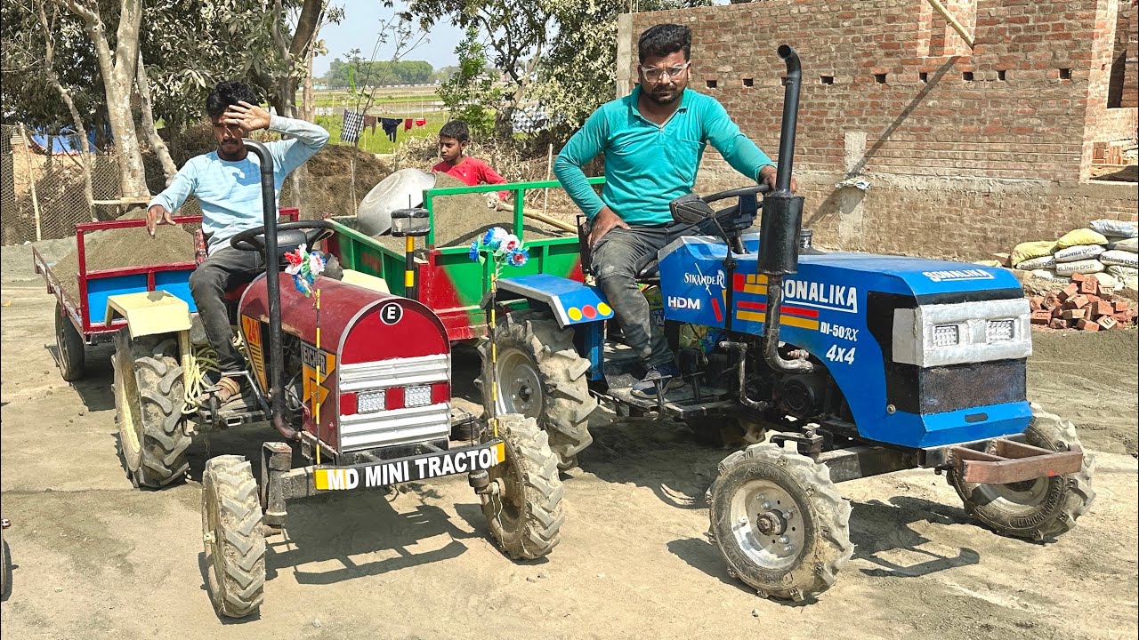 We Brought Two Trolleys of Small Stones from Sonalika and Eicher Tractors | Mahindra Tractor 