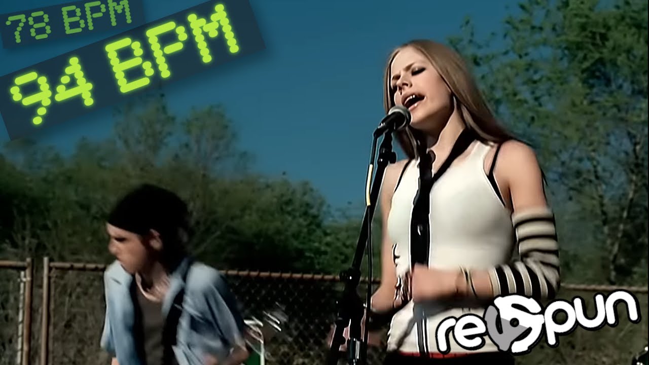 Complicated Avril Lavigne respun 78 to 94 bpm YouTube