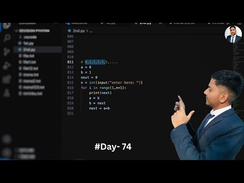 Python program to print the fibonacci series #100daysofcode #codeeveryday #pythonprogramming