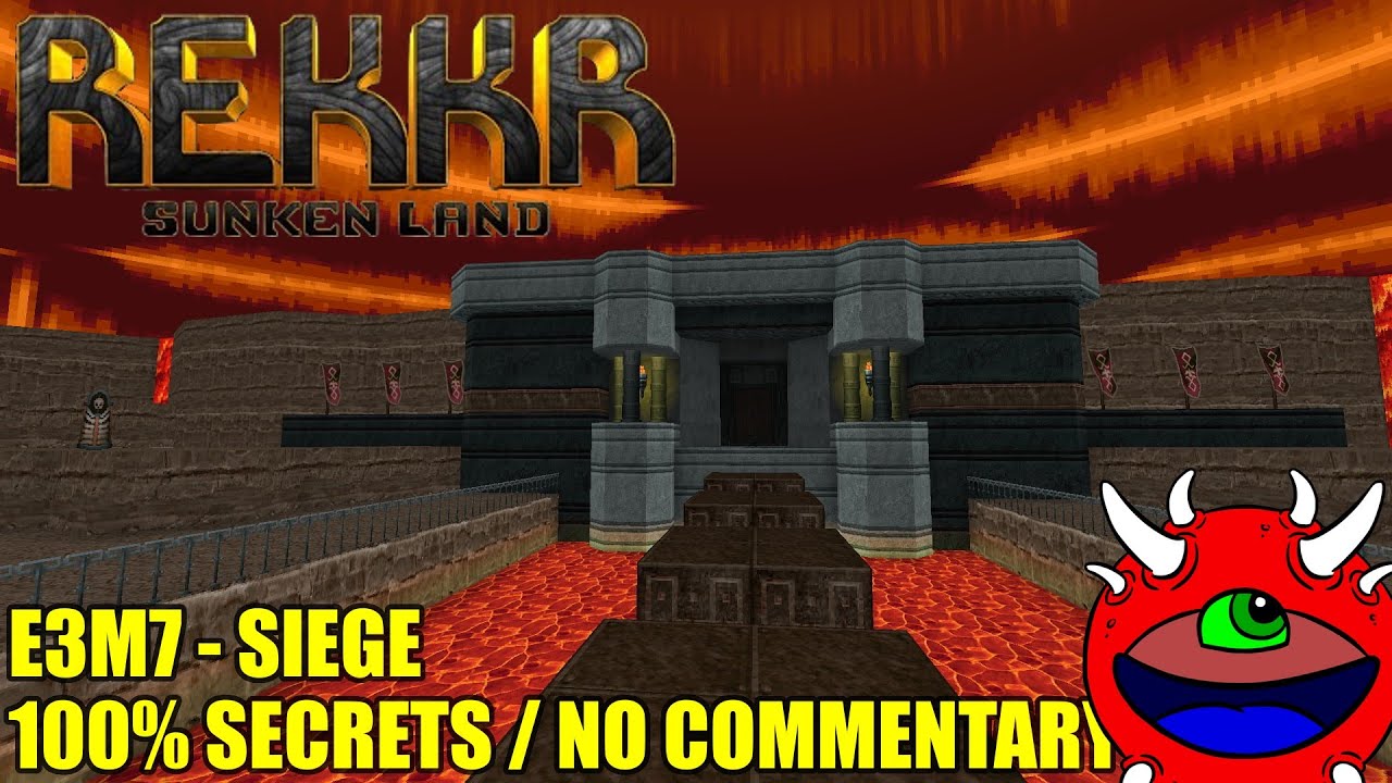 Rekkr Sunken Land Gameplay - E3M7 Siege - 100% Secrets