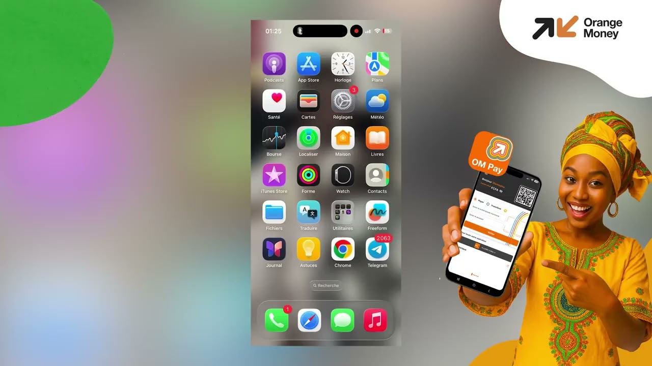 OM Pay — Seen Application bu bees ! Bu gaaw, bu simple… Pour envoyer, recevoir, payer marchands