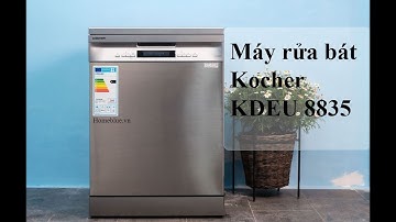 Máy rửa bát Kocher KDEU 8835 - Tự hé cửa tiện lợi, rửa lên tới 3 mâm bát đĩa tăng cường