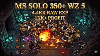 TIBIA MS SOLO 350+ WARZONE 5 - 4.4KK RAW EXP 1KK+ PROFIT