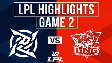 NIP vs LNG Highlights Game 2 | LPL 2025 Split 3 | Ninjas in Pyjamas vs LNG Esports
