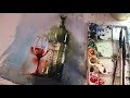 TRY THIS WATERCOLOR METHOD - Drink Wine and Paint 🔴 Live Demo