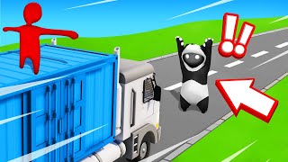 SAVE The PANDA From THE 500MPH TRUCK! (Gang Beasts) screenshot 5