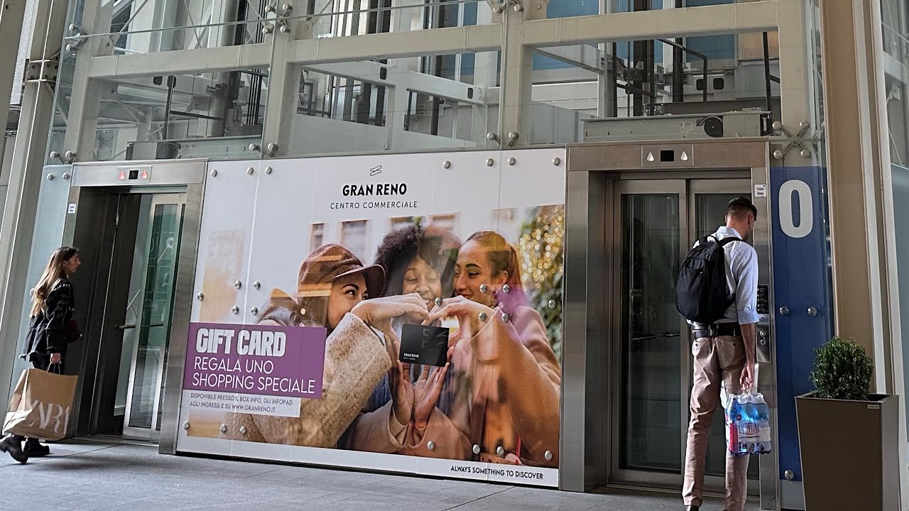 2X 2021 KONE EcoDisc  MonoSpace 700 DX lifts at Shopville Gran Reno P.TA NORD E.ce in Bologna IT